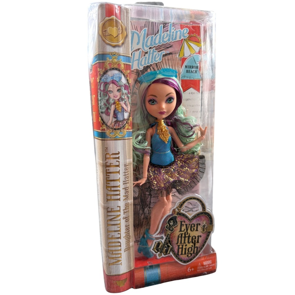 Mattel Ever After High Madeline Hatter Doll Mirror Beach Blue NIB 2014 CLC67